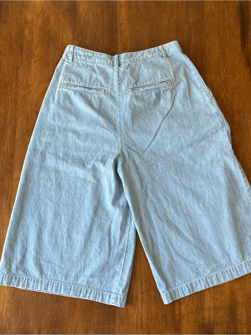 Pilcro Anthropologie Denim Culottes Wide Leg Gaucho Shorts Size 28 - Picture 3 of 6